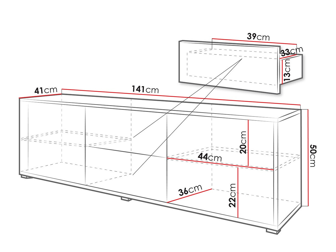 Meuble TV Comfivo Tutela (Blanc)