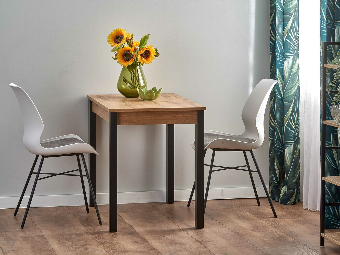Table Houston 1208 (Chêne wotan + Noir)