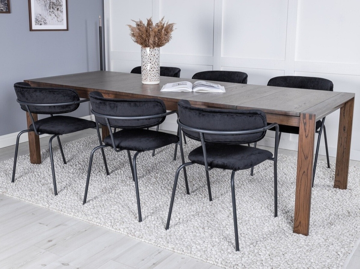 Salle à manger complète Dallas 2055 (Chêne foncé)