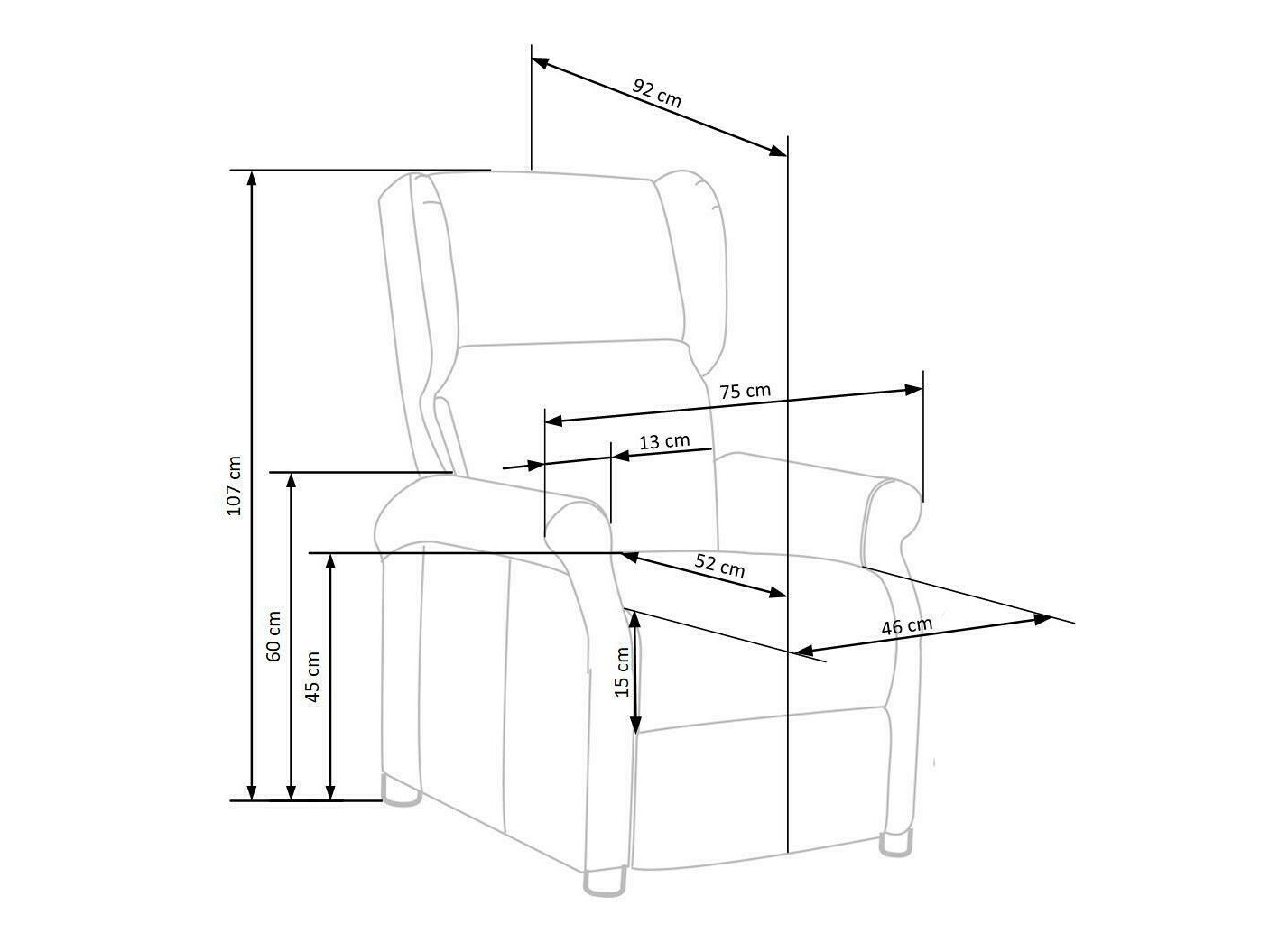 Fauteuil inclinable Houston 1029 (Beige)