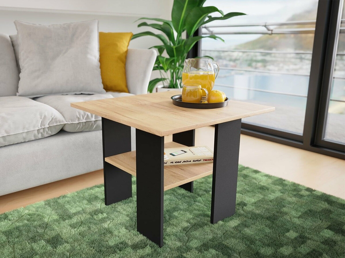 Table basse Reading 102 (Noir + Craft chêne)