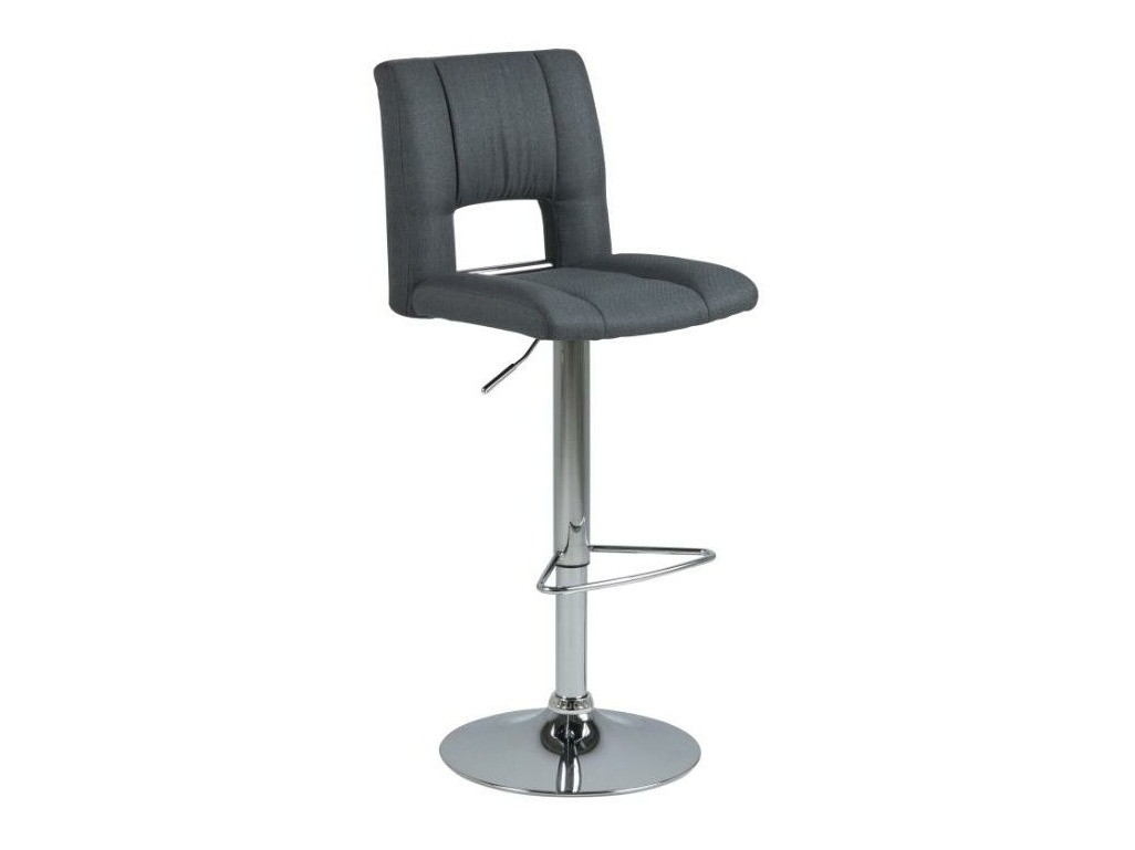 Chaise de bar mi-hauteur Norsica 164 (Gris foncé + Argent)