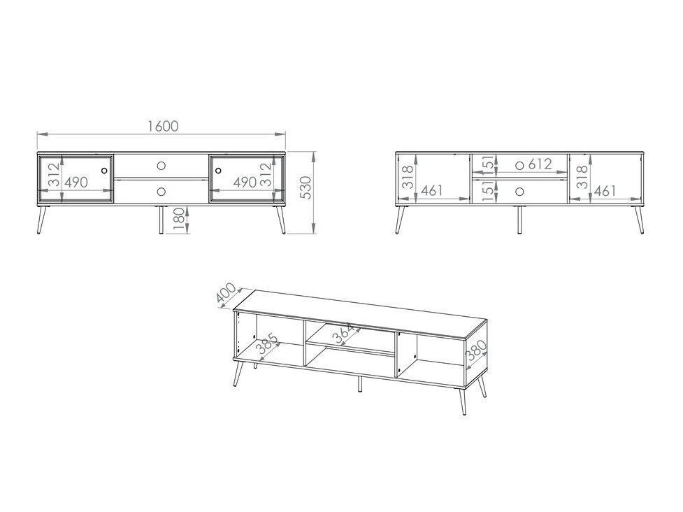 Meuble TV Elbrevi 105