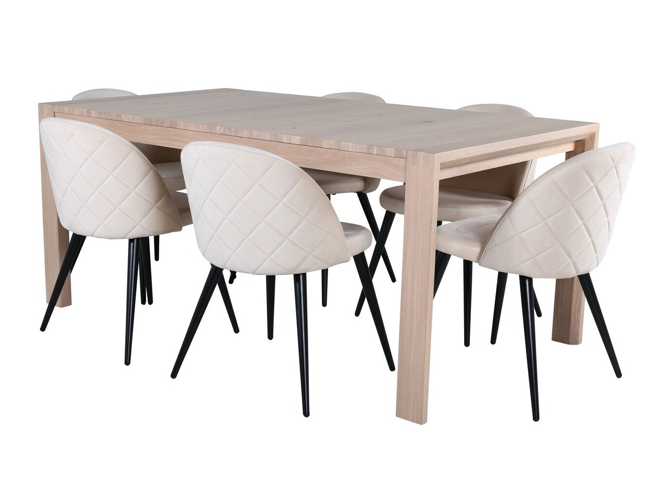 Salle à manger complète Dallas 2952 (Beige + Noir)