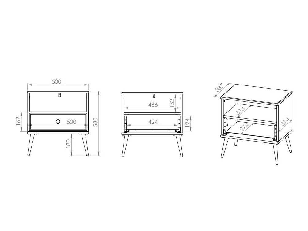 Table de chevet Elbrevi 106