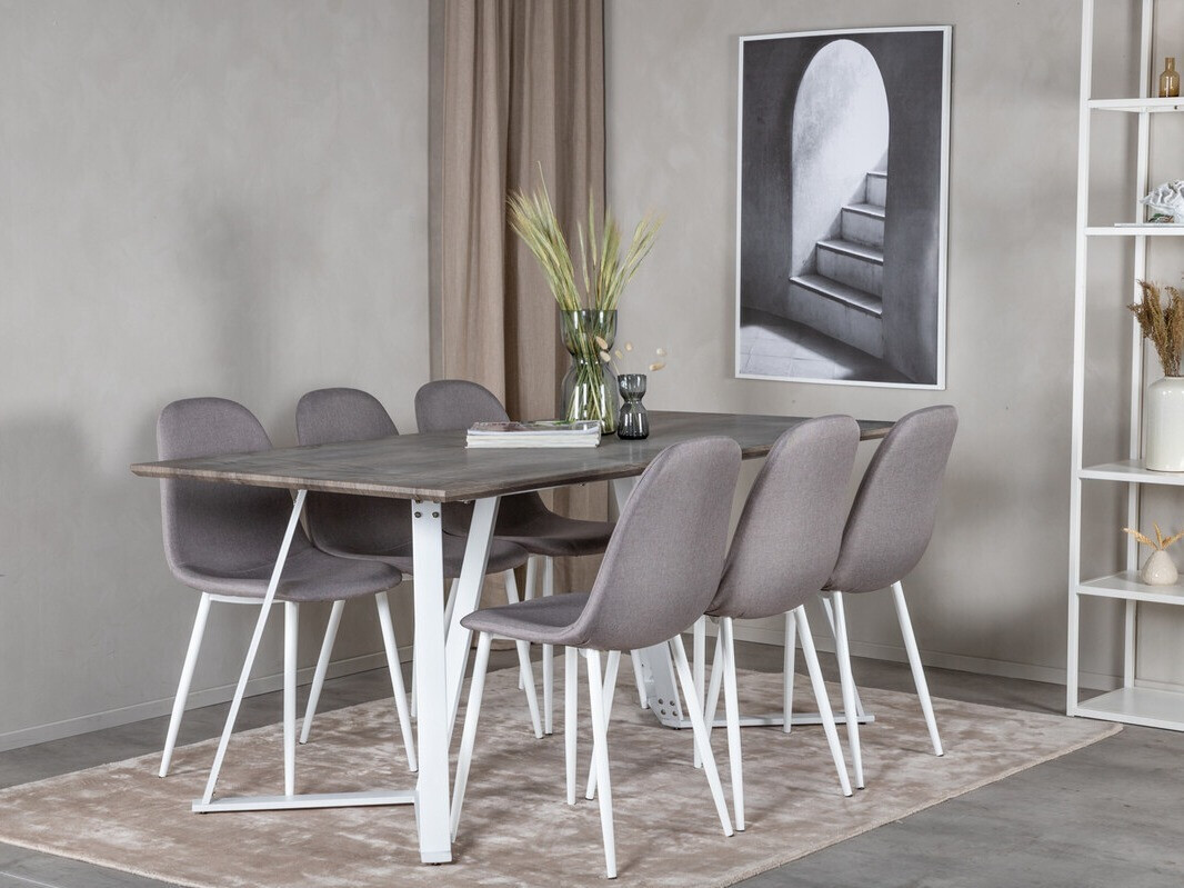 Chaise Dallas 3222 (Gris + Blanc)