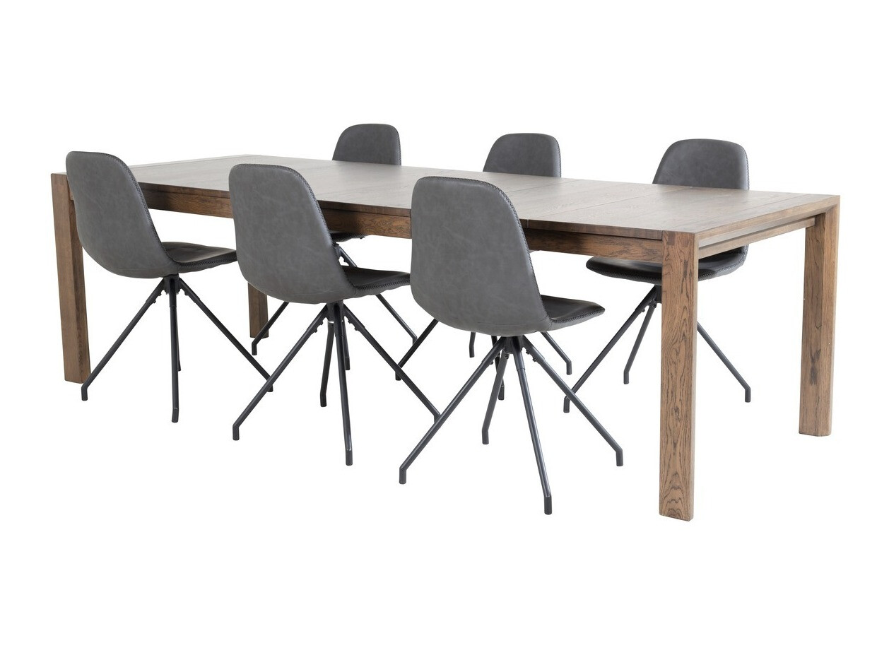 Salle à manger complète Dallas 2036 (Noir)