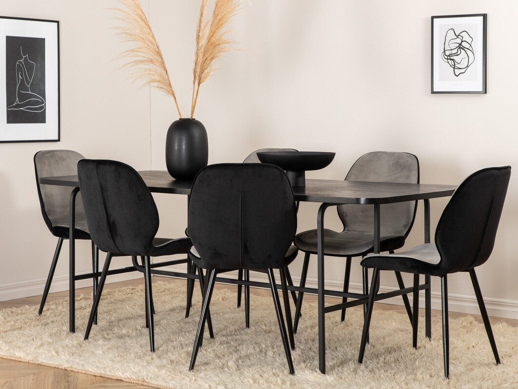 Salle à manger complète Dallas 2782 (Noir)