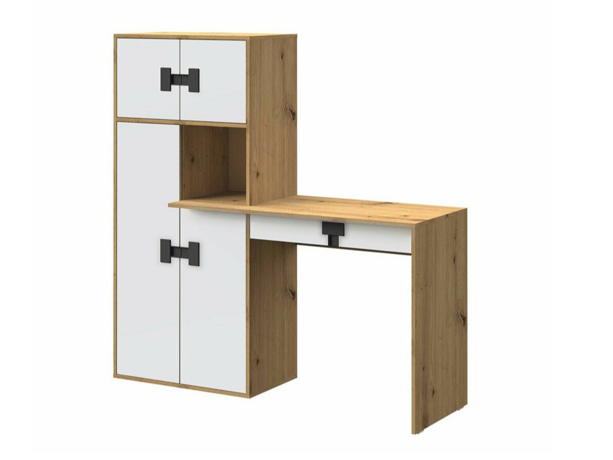 Bureau Florevi 101 (Mat blanc + Chêne Artisan)