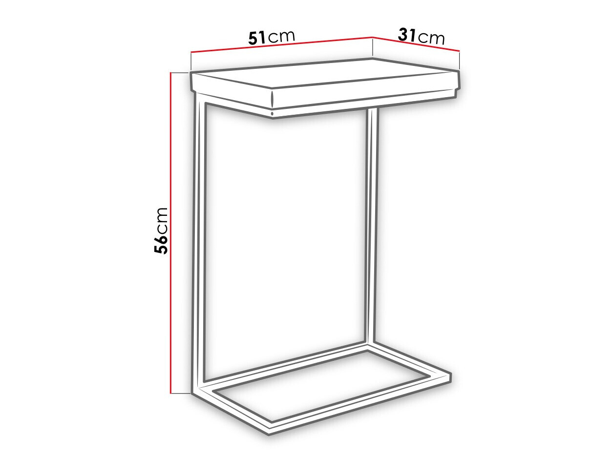 Table d'appoint Indiana 158 (Chêne + Noir)