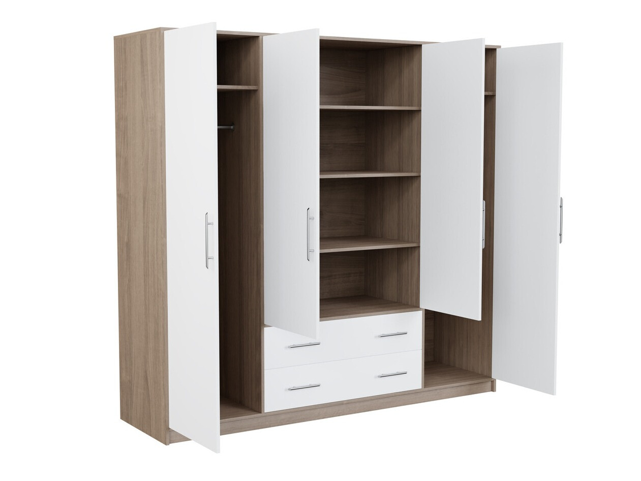 Armoire Cavmero 100 (Sonoma chêne + Blanc)