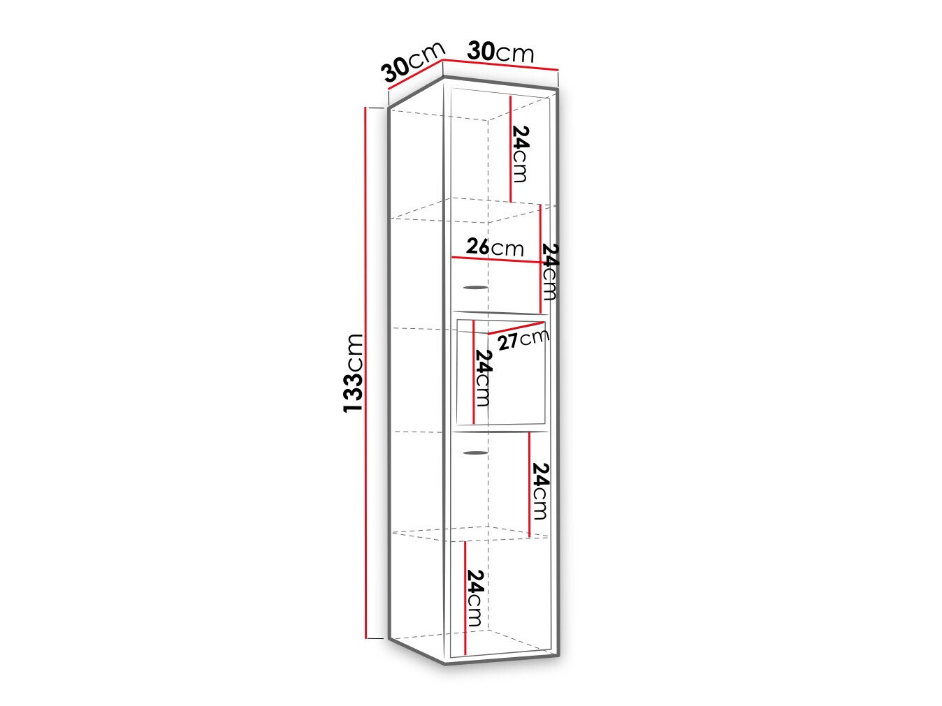 Armoire de salle de bain murale Velum (Blanc + Chêne Artisan)