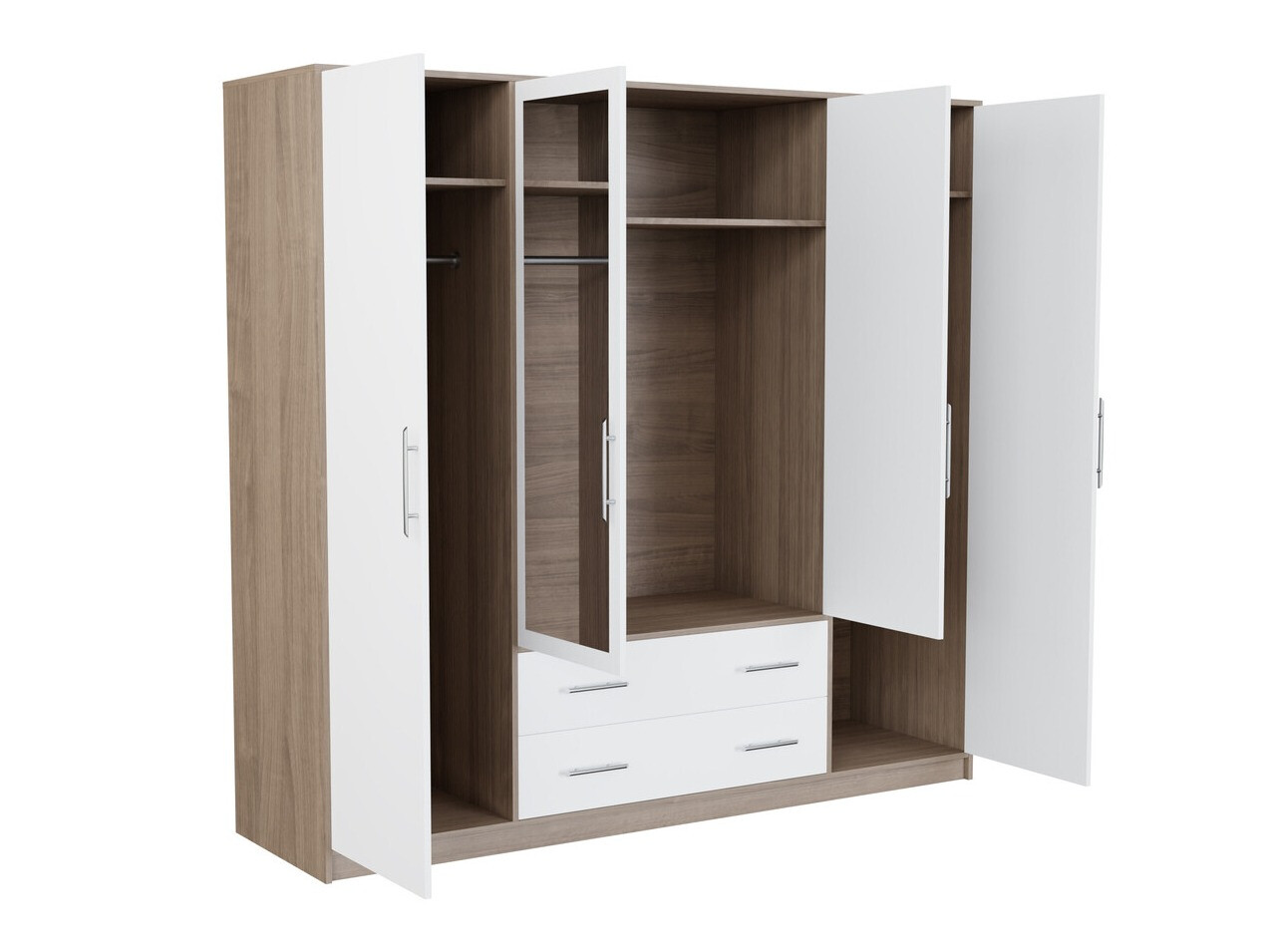 Armoire Cavmero 101 (Sonoma chêne + Blanc)