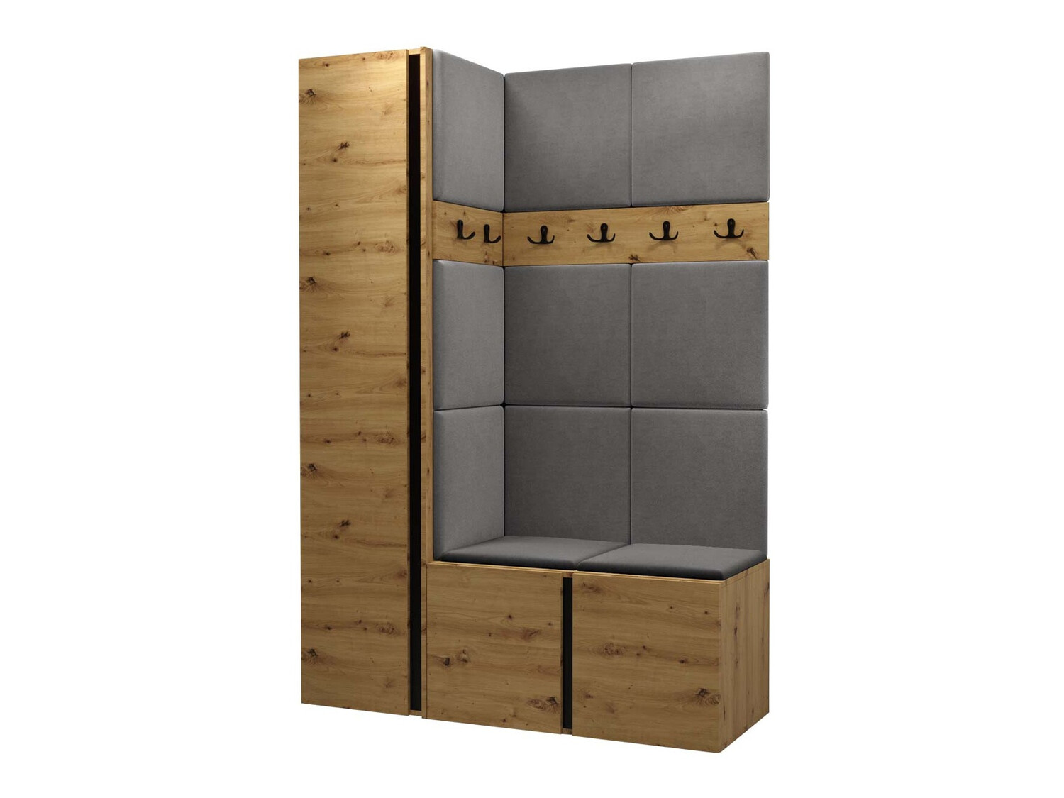 Meuble d'entrée Pinis IX (Chêne Artisan)