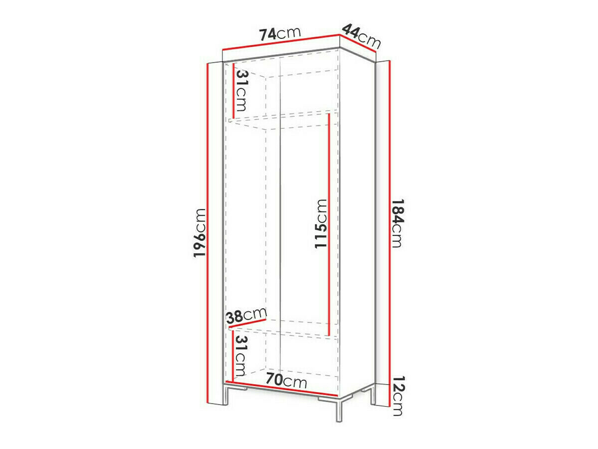 Armoire Nomal I (Noir + Doré)