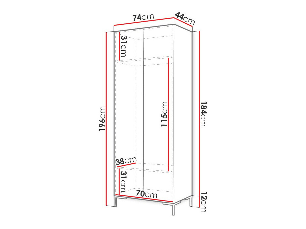 Armoire Nomal (Noir + Doré)