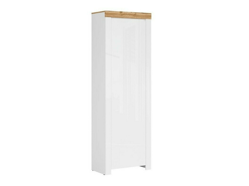 Armoire Sonsoru 117 (Blanc + Blanc brillant + Chêne wotan)