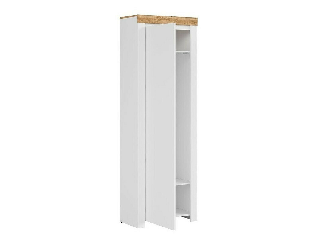 Armoire Sonsoru 117 (Blanc + Blanc brillant + Chêne wotan)