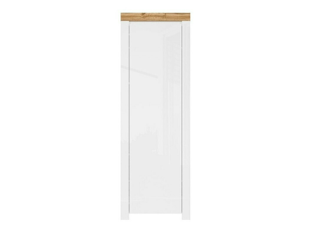 Armoire Sonsoru 117 (Blanc + Blanc brillant + Chêne wotan)