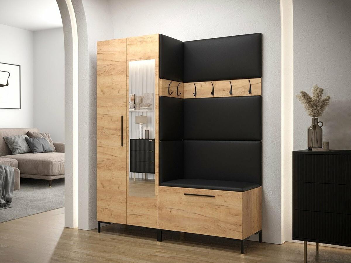 Armoire Nomal I (Craft chêne + Noir)