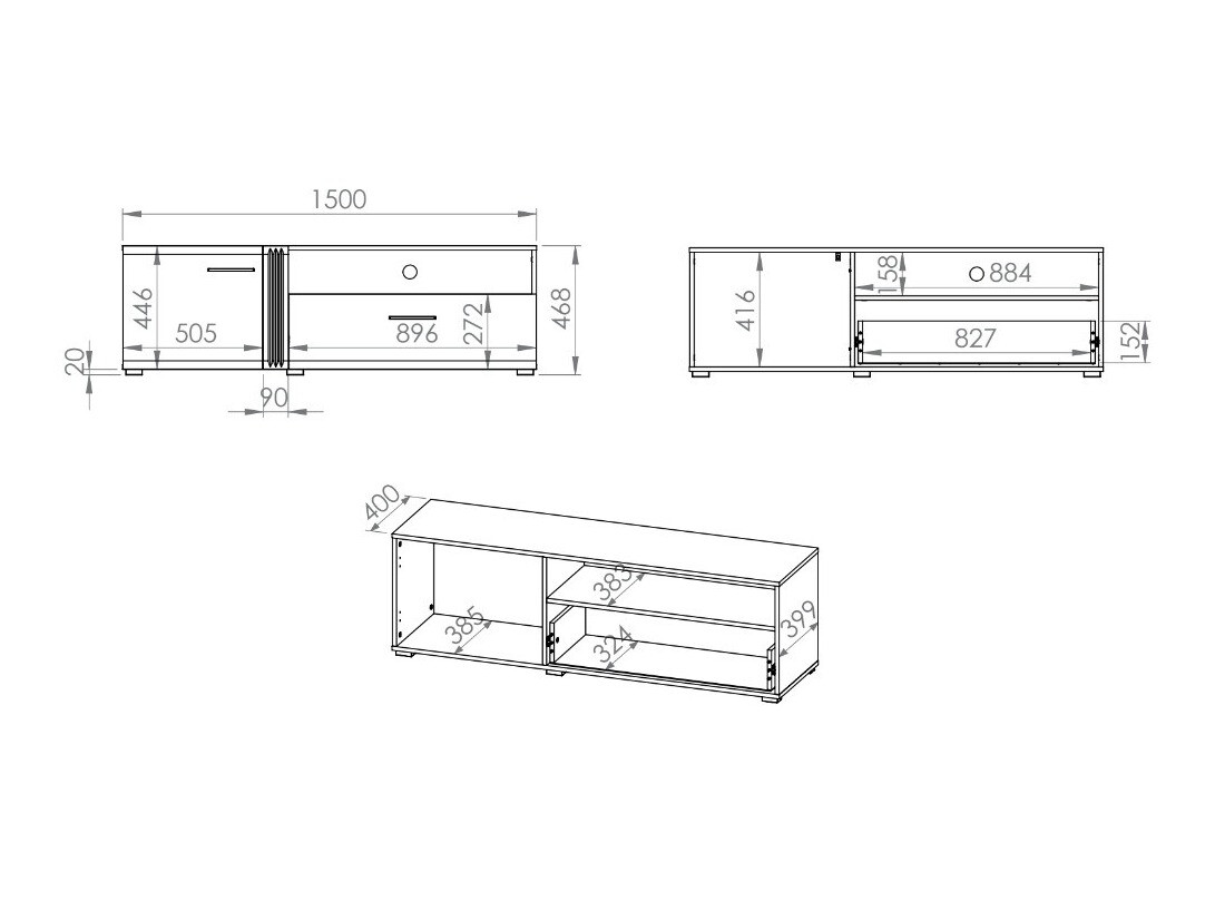 Meuble TV Venleva 105