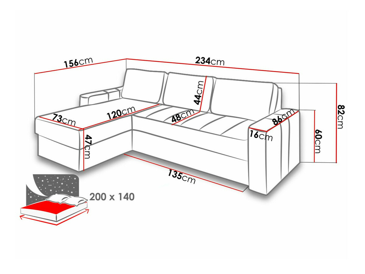 Canapé d'angle Providence 175 (Soft 011 + Aura 15)