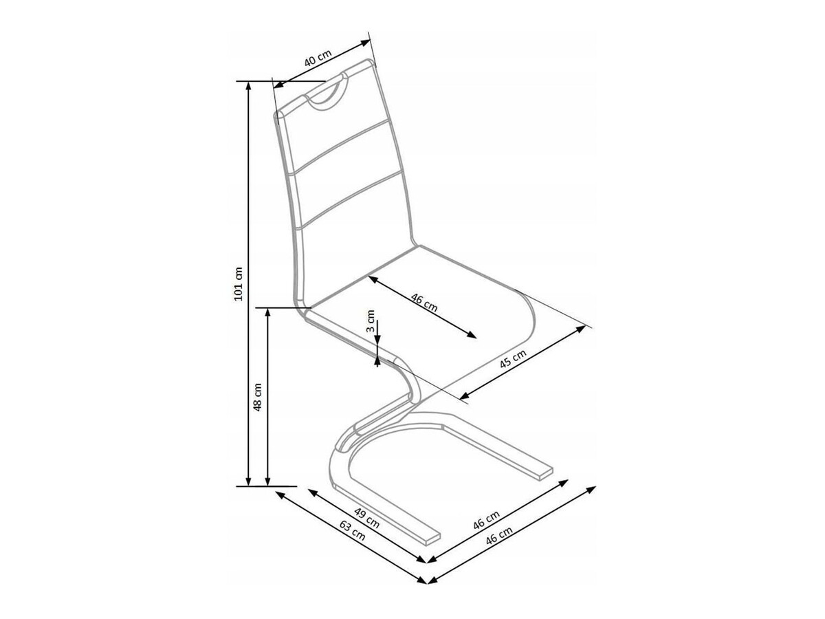 Chaise Houston 250 (Noir)