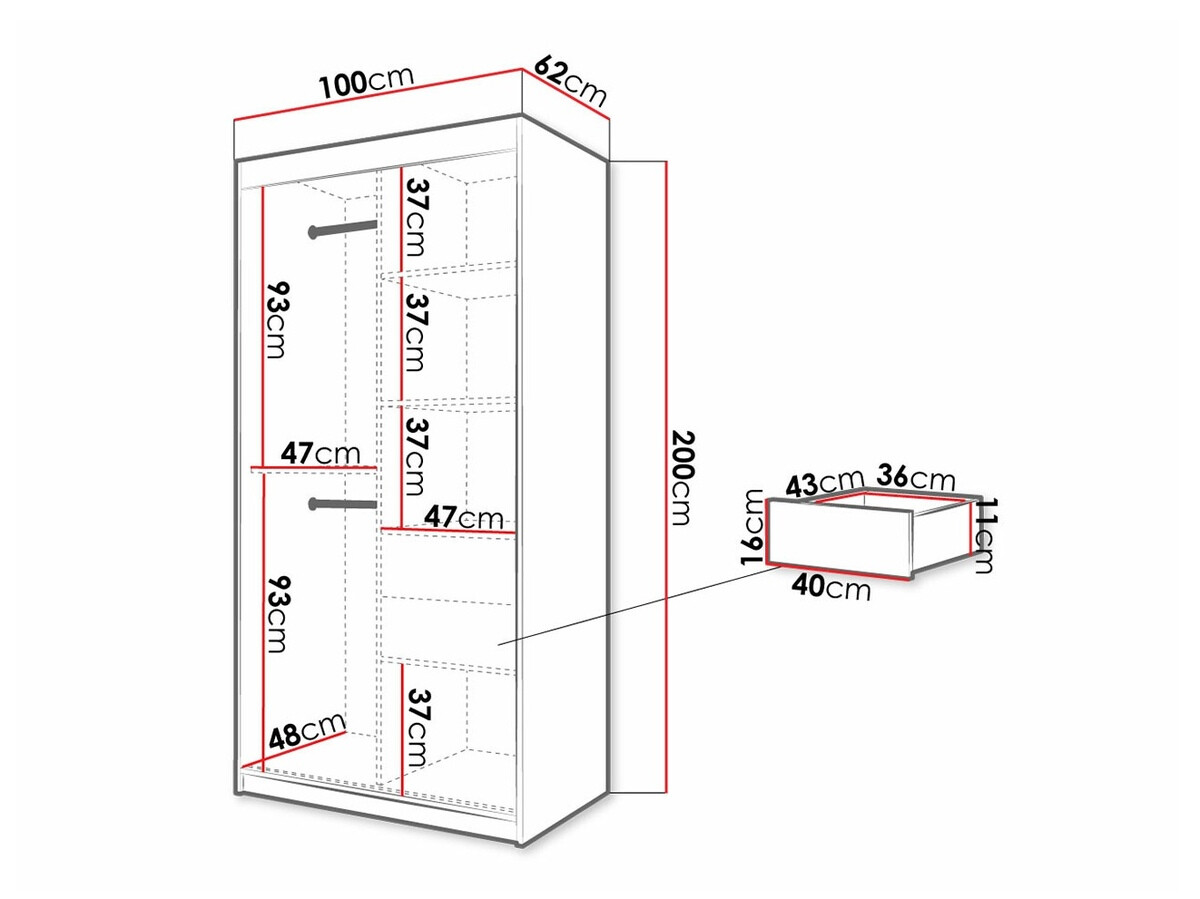 Armoire Hartford 280 (Blanc)