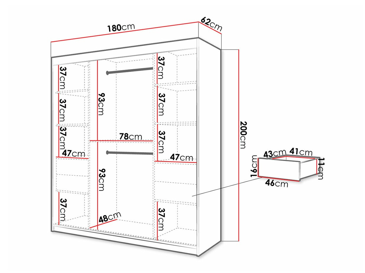 Armoire Hartford 283 (Chêne Artisan)