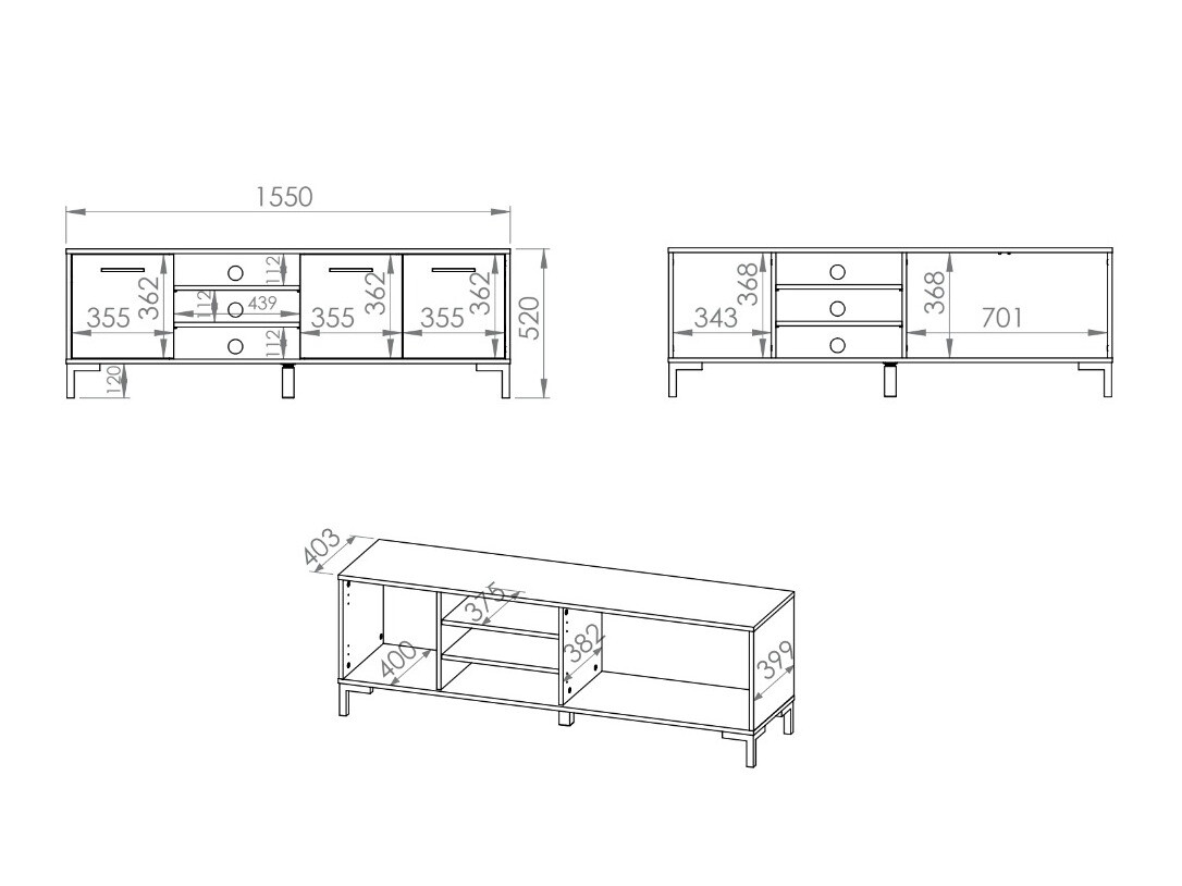 Meuble TV Larnolo 117