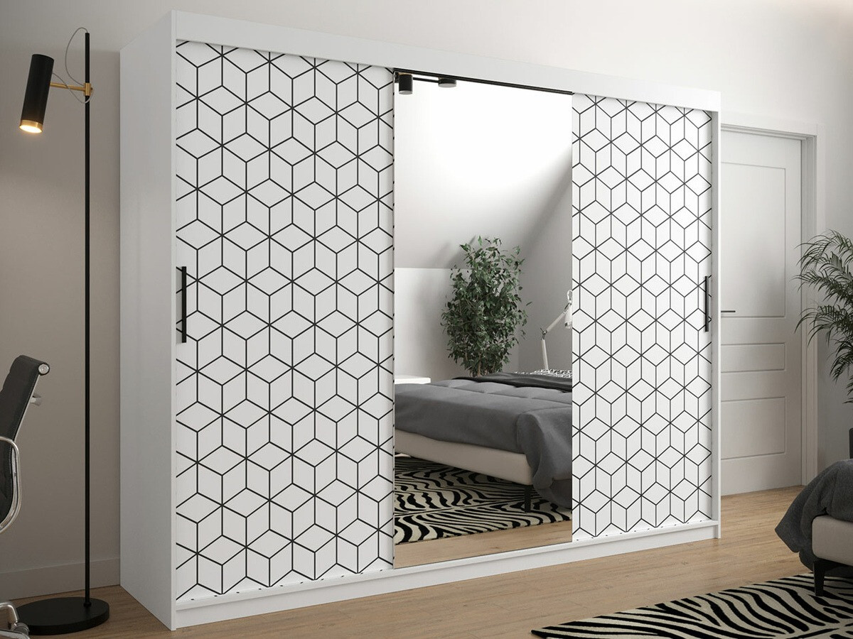 Armoire Hartford 291 (Blanc + Noir)