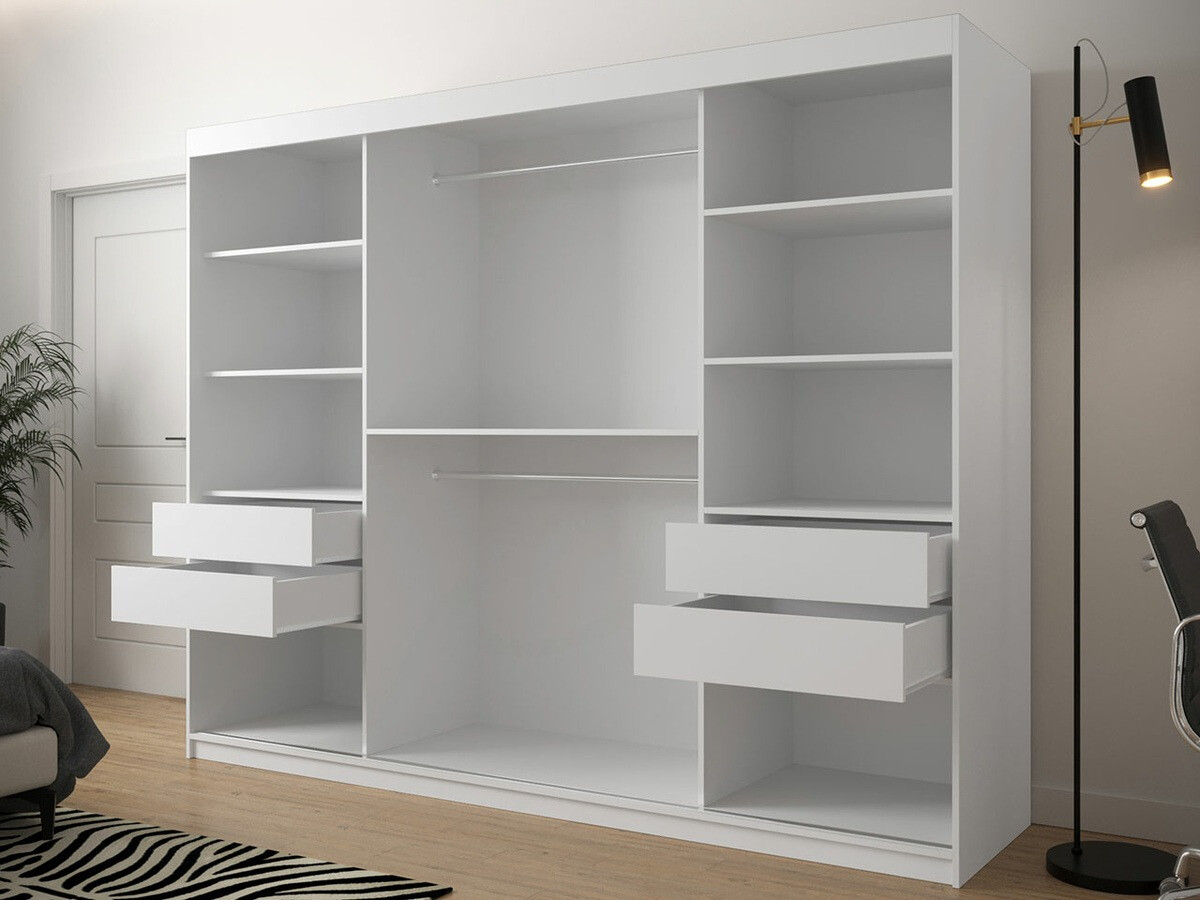 Armoire Hartford 291 (Blanc + Noir)
