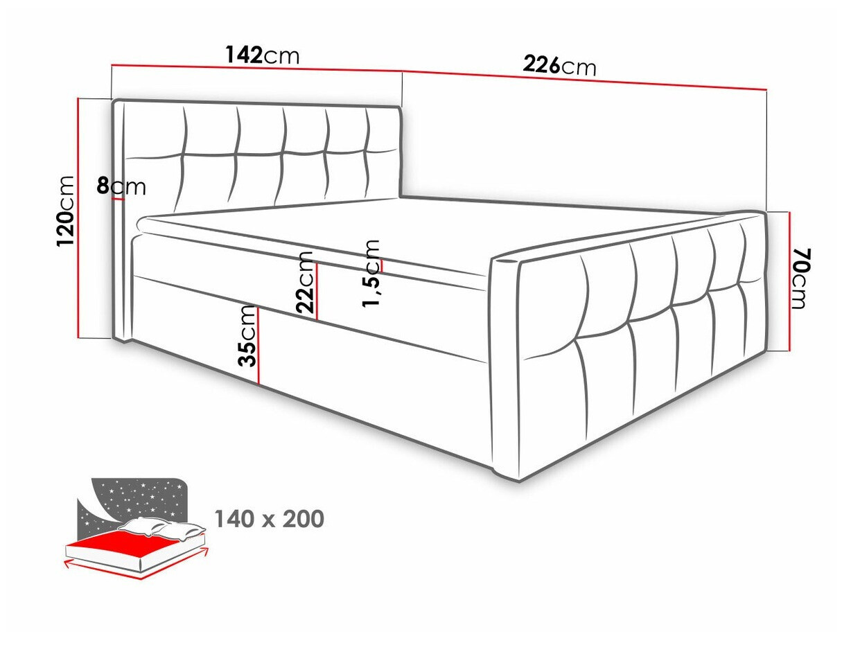 Lit boxspring Scriptum (Soft 017)