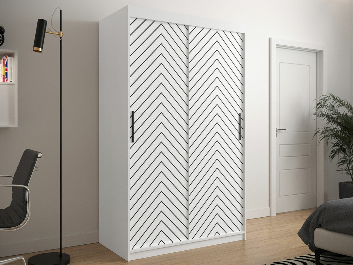 Armoire Hartford 308 (Blanc + Noir)