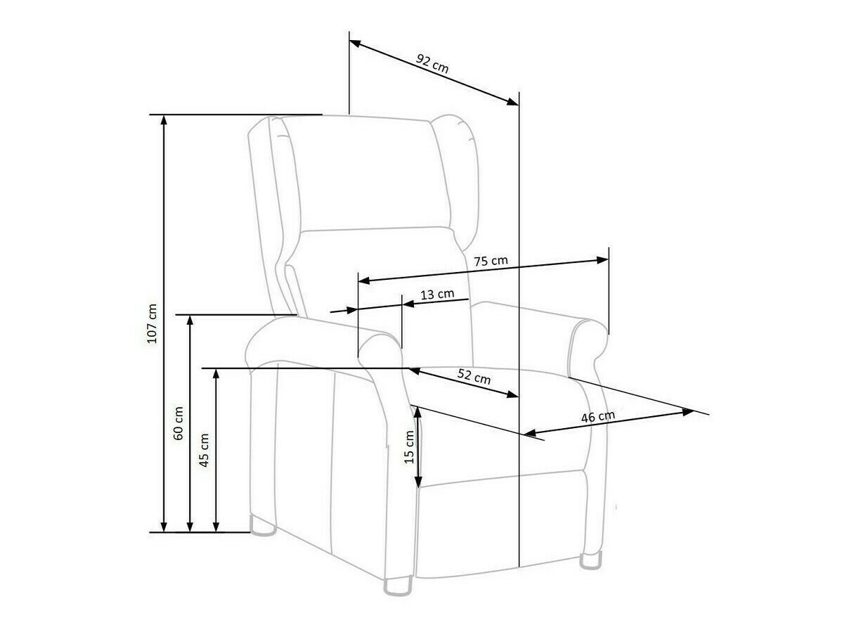 Fauteuil inclinable Houston 878 (Bluvel 19)