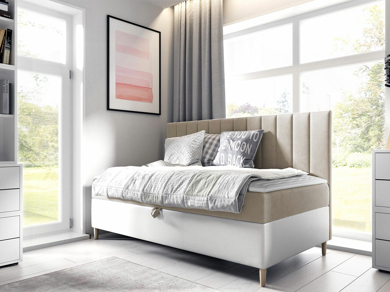 Lit boxspring Baltimore 165 (Soft 017 + Fresh 1)