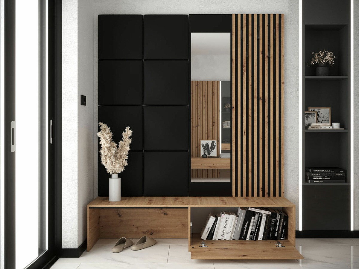 Meuble d'entrée Fabor (Chêne Artisan + Manila 11)