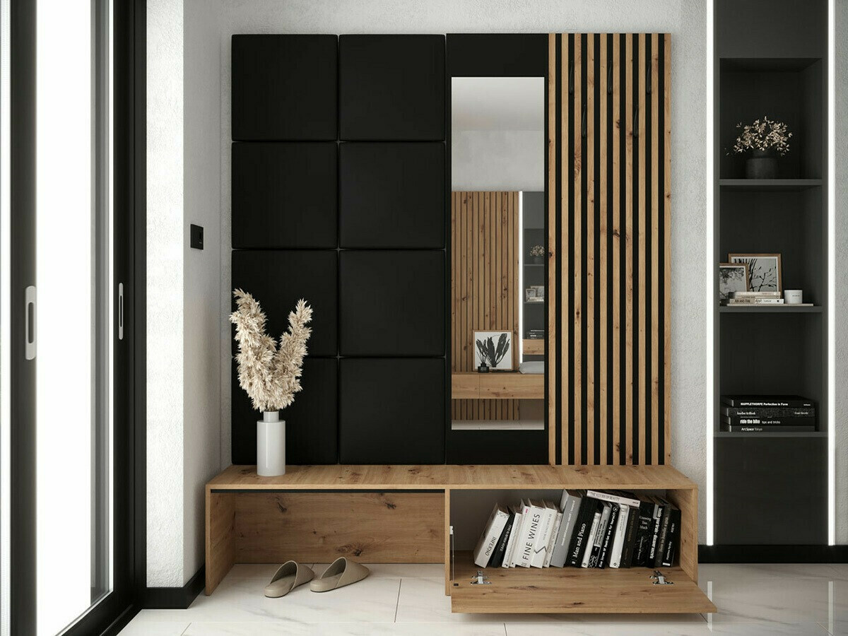 Meuble d'entrée Fabor (Chêne Artisan + Manila 16)