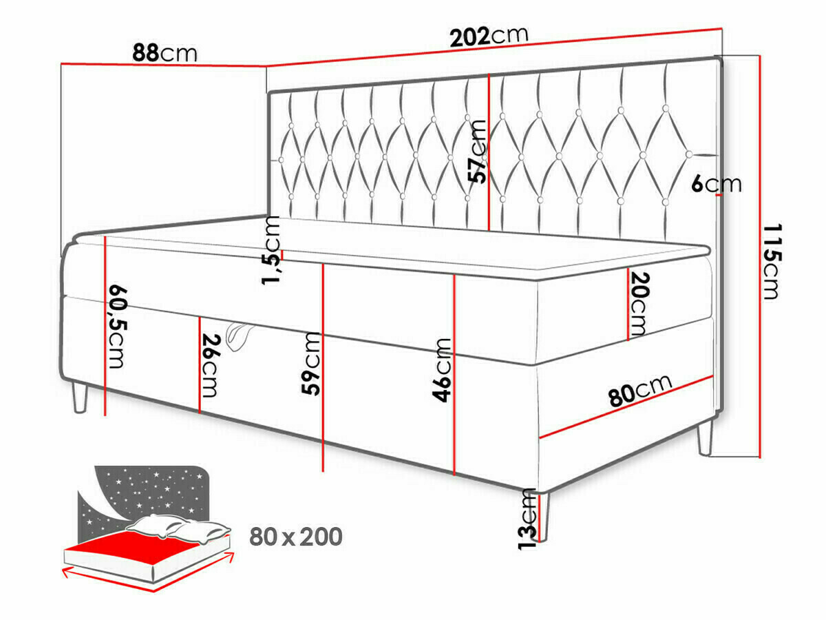 Lit boxspring Lucus II (Soft 017 + Fresh 17)