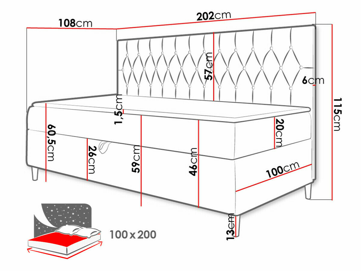 Lit boxspring Lucus II (Soft 017 + Fresh 8)