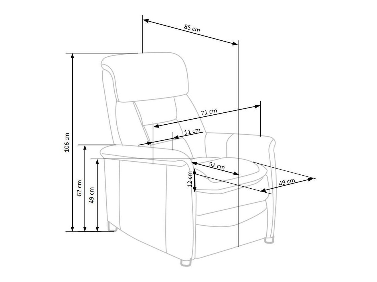 Fauteuil inclinable Houston 1030 (Beige)