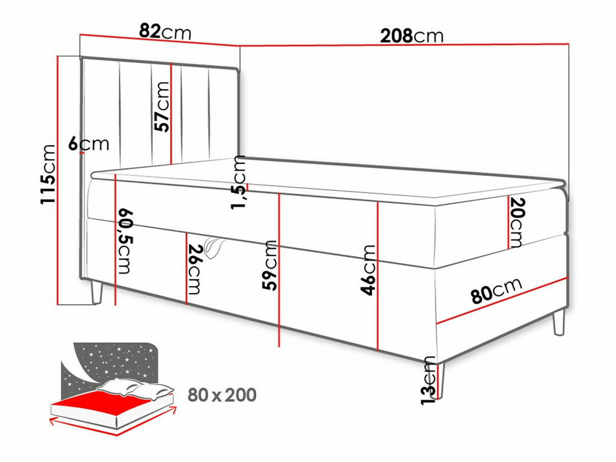 Lit boxspring Lucus VI (Soft 017 + Fresh 17)