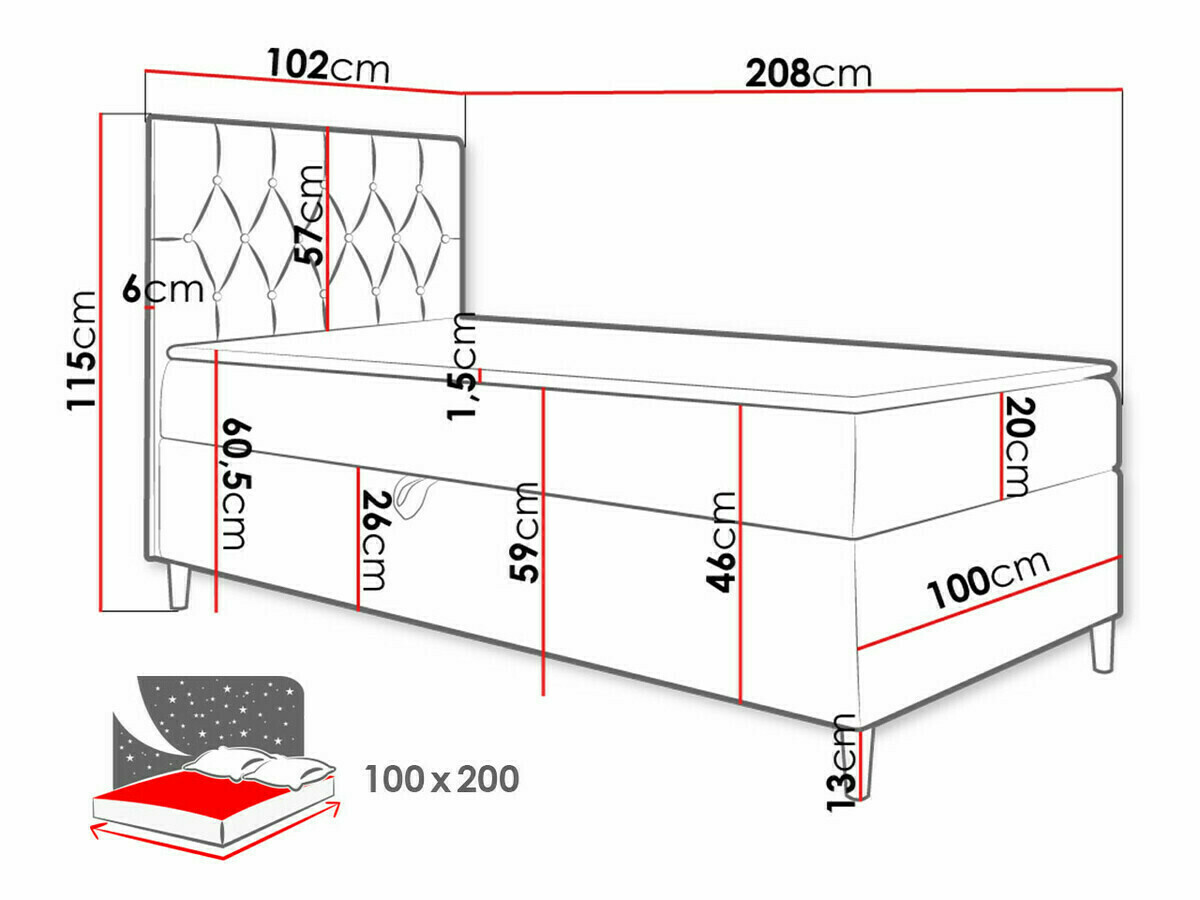 Lit boxspring Lucus VII (Soft 017 + Fresh 34)