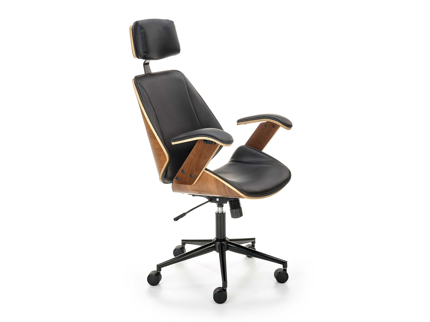 Chaise de bureau Houston 1490 (Noir + Noix)