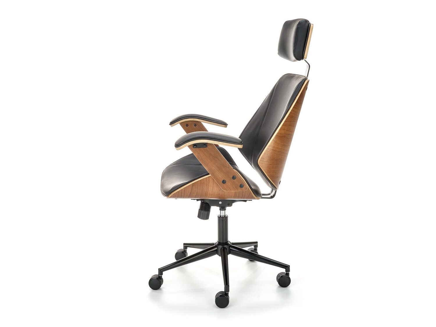 Chaise de bureau Houston 1490 (Noir + Noix)