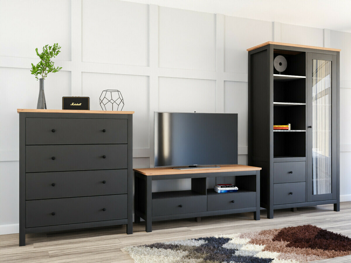 Commode Sordoro 104 (Graphite + Chêne Artisan)