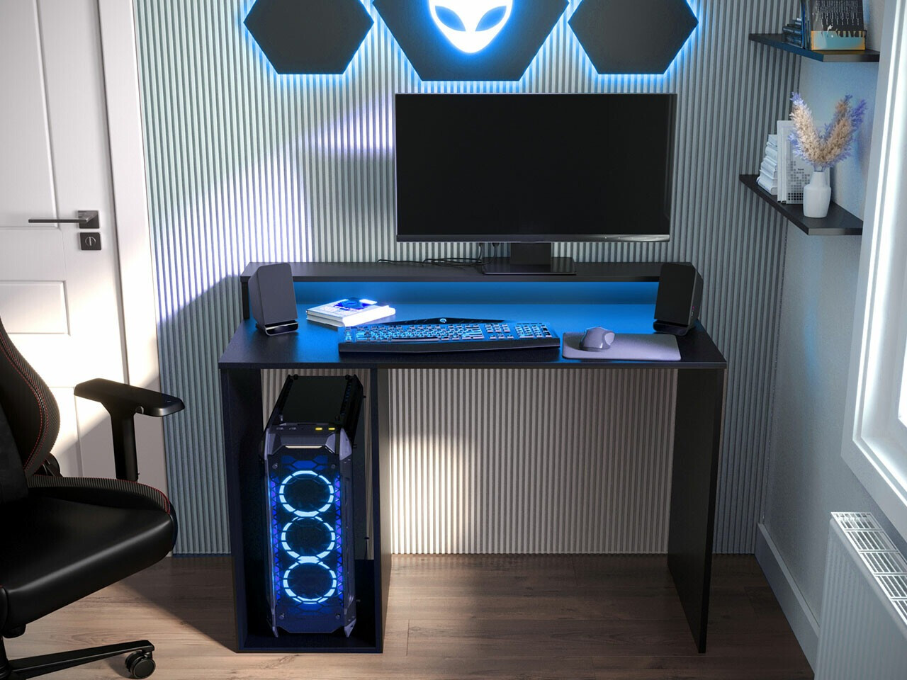Bureau de gaming Hartford 324 (Noir)