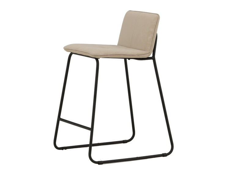 Chaise de bar mi-hauteur Dallas 3235 (Beige + Noir)