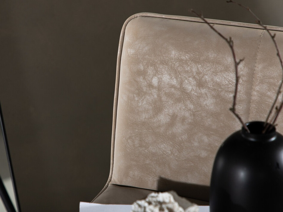 Chaise de bar mi-hauteur Dallas 3235 (Beige + Noir)