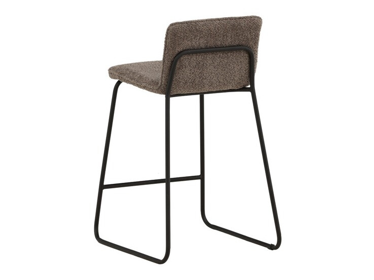 Chaise de bar mi-hauteur Dallas 3235 (Gris foncé + Noir)
